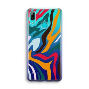 CaseCompany Colored Zebra: Huawei P Smart (2019) Transparant Hoesje