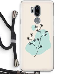 CaseCompany Love your petals: LG G7 Thinq Transparant Hoesje met koord
