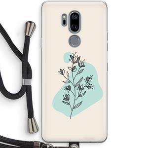 CaseCompany Violets are blue: LG G7 Thinq Transparant Hoesje met koord