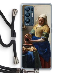 CaseCompany The Milkmaid: Oppo Find X3 Neo Transparant Hoesje met koord