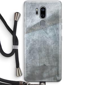 CaseCompany Grey Stone: LG G7 Thinq Transparant Hoesje met koord