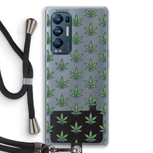 CaseCompany Weed: Oppo Find X3 Neo Transparant Hoesje met koord