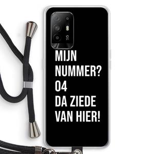 CaseCompany Da ziede van hier - Zwart: Oppo A94 5G Transparant Hoesje met koord