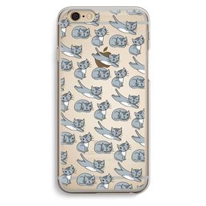 CaseCompany Poezen: iPhone 6 / 6S Transparant Hoesje
