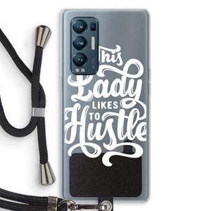 CaseCompany Hustle Lady: Oppo Find X3 Neo Transparant Hoesje met koord