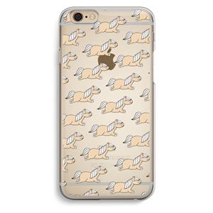 CaseCompany Ponys: iPhone 6 / 6S Transparant Hoesje