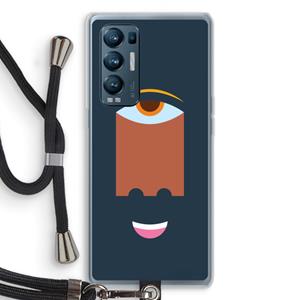 CaseCompany Mono M: Oppo Find X3 Neo Transparant Hoesje met koord
