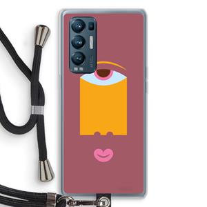 CaseCompany Mono V: Oppo Find X3 Neo Transparant Hoesje met koord