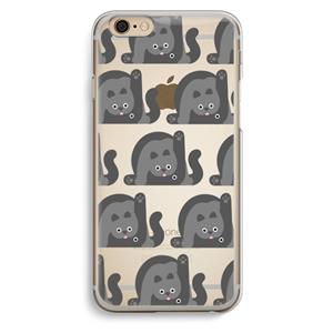 CaseCompany Cats: iPhone 6 / 6S Transparant Hoesje