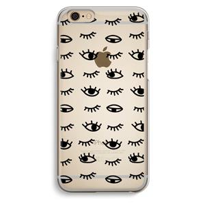 CaseCompany Eye pattern #2: iPhone 6 / 6S Transparant Hoesje