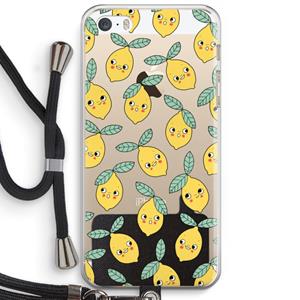 CaseCompany Citroenen: iPhone 5 / 5S / SE Transparant Hoesje met koord