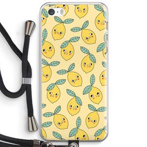 CaseCompany Citroenen: iPhone 5 / 5S / SE Transparant Hoesje met koord