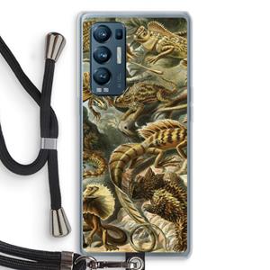 CaseCompany Haeckel Lacertilia: Oppo Find X3 Neo Transparant Hoesje met koord