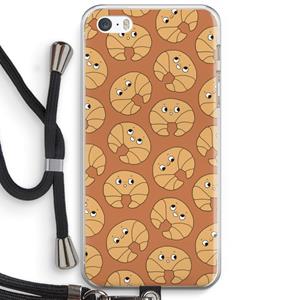 CaseCompany Croissant: iPhone 5 / 5S / SE Transparant Hoesje met koord