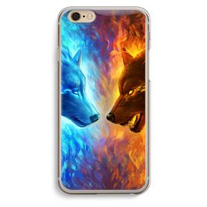 CaseCompany Fire & Ice: iPhone 6 / 6S Transparant Hoesje