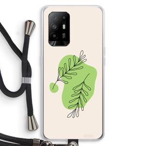 CaseCompany Beleaf in you: Oppo A94 5G Transparant Hoesje met koord