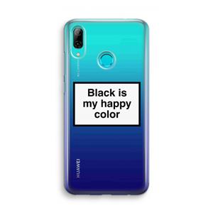 CaseCompany Black is my happy color: Huawei P Smart (2019) Transparant Hoesje