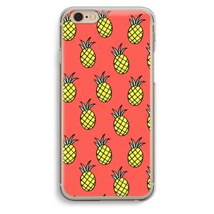 CaseCompany Ananas: iPhone 6 / 6S Transparant Hoesje