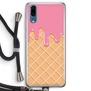 CaseCompany Ice cream: Huawei P20 Transparant Hoesje met koord