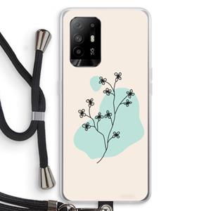 CaseCompany Love your petals: Oppo A94 5G Transparant Hoesje met koord
