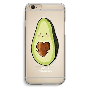 CaseCompany Avocuddle: iPhone 6 / 6S Transparant Hoesje