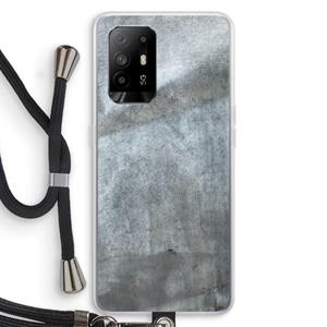 CaseCompany Grey Stone: Oppo A94 5G Transparant Hoesje met koord