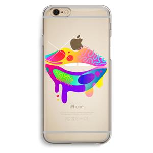 CaseCompany Lip Palette: iPhone 6 / 6S Transparant Hoesje