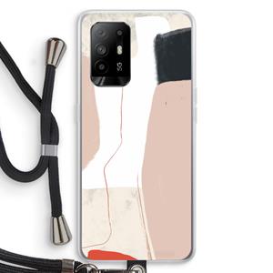 CaseCompany Lava: Oppo A94 5G Transparant Hoesje met koord