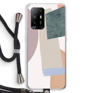 CaseCompany Lindo: Oppo A94 5G Transparant Hoesje met koord