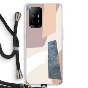 CaseCompany Luca: Oppo A94 5G Transparant Hoesje met koord