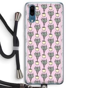 CaseCompany Boompje: Huawei P20 Transparant Hoesje met koord