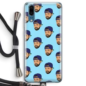 CaseCompany Drake Away: Huawei P20 Transparant Hoesje met koord