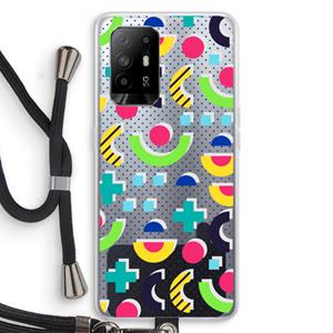 CaseCompany 8-bit N°1: Oppo A95 5G Transparant Hoesje met koord