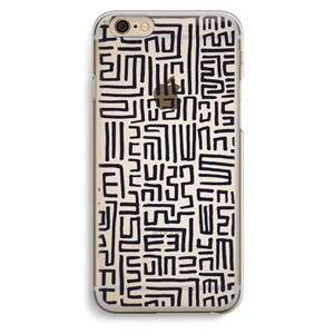 CaseCompany Moroccan Print: iPhone 6 / 6S Transparant Hoesje