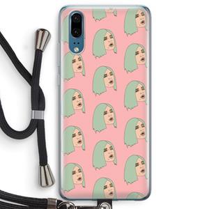 CaseCompany King Kylie: Huawei P20 Transparant Hoesje met koord