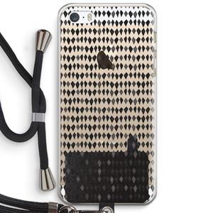 CaseCompany Crazy shapes: iPhone 5 / 5S / SE Transparant Hoesje met koord