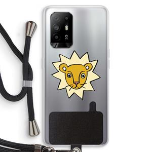 CaseCompany Kleine leeuw: Oppo A95 5G Transparant Hoesje met koord