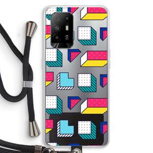 CaseCompany 8-bit N°7: Oppo A95 5G Transparant Hoesje met koord