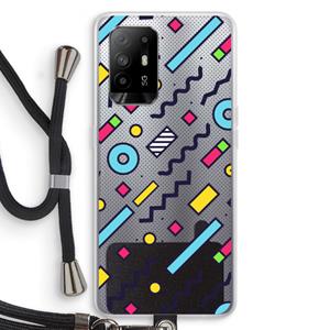 CaseCompany 8-bit N°8: Oppo A95 5G Transparant Hoesje met koord