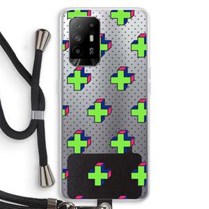 CaseCompany 8-bit N°10: Oppo A95 5G Transparant Hoesje met koord