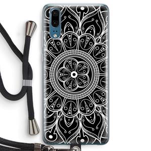CaseCompany Roses Are Red: Huawei P20 Transparant Hoesje met koord