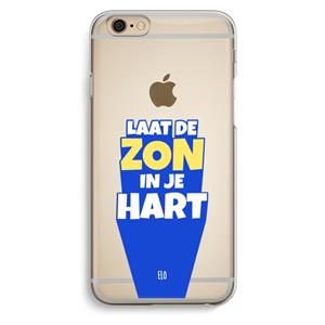 CaseCompany Laat de zon in je hart: iPhone 6 / 6S Transparant Hoesje