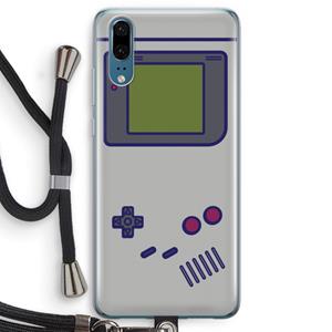 CaseCompany Game On: Huawei P20 Transparant Hoesje met koord