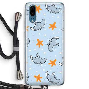 CaseCompany Manta: Huawei P20 Transparant Hoesje met koord