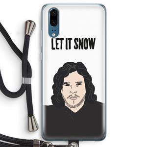 CaseCompany Let It Snow: Huawei P20 Transparant Hoesje met koord