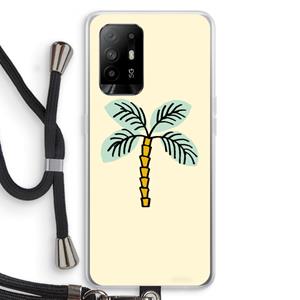 CaseCompany Palmboom: Oppo A95 5G Transparant Hoesje met koord