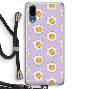 CaseCompany Bacon to my eggs #1: Huawei P20 Transparant Hoesje met koord