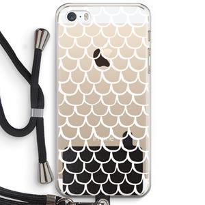 CaseCompany Dakpannetjes: iPhone 5 / 5S / SE Transparant Hoesje met koord
