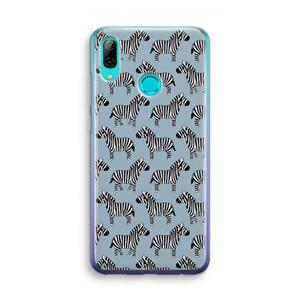 CaseCompany Zebra: Huawei P Smart (2019) Transparant Hoesje