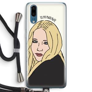 CaseCompany Mary Kate: Huawei P20 Transparant Hoesje met koord